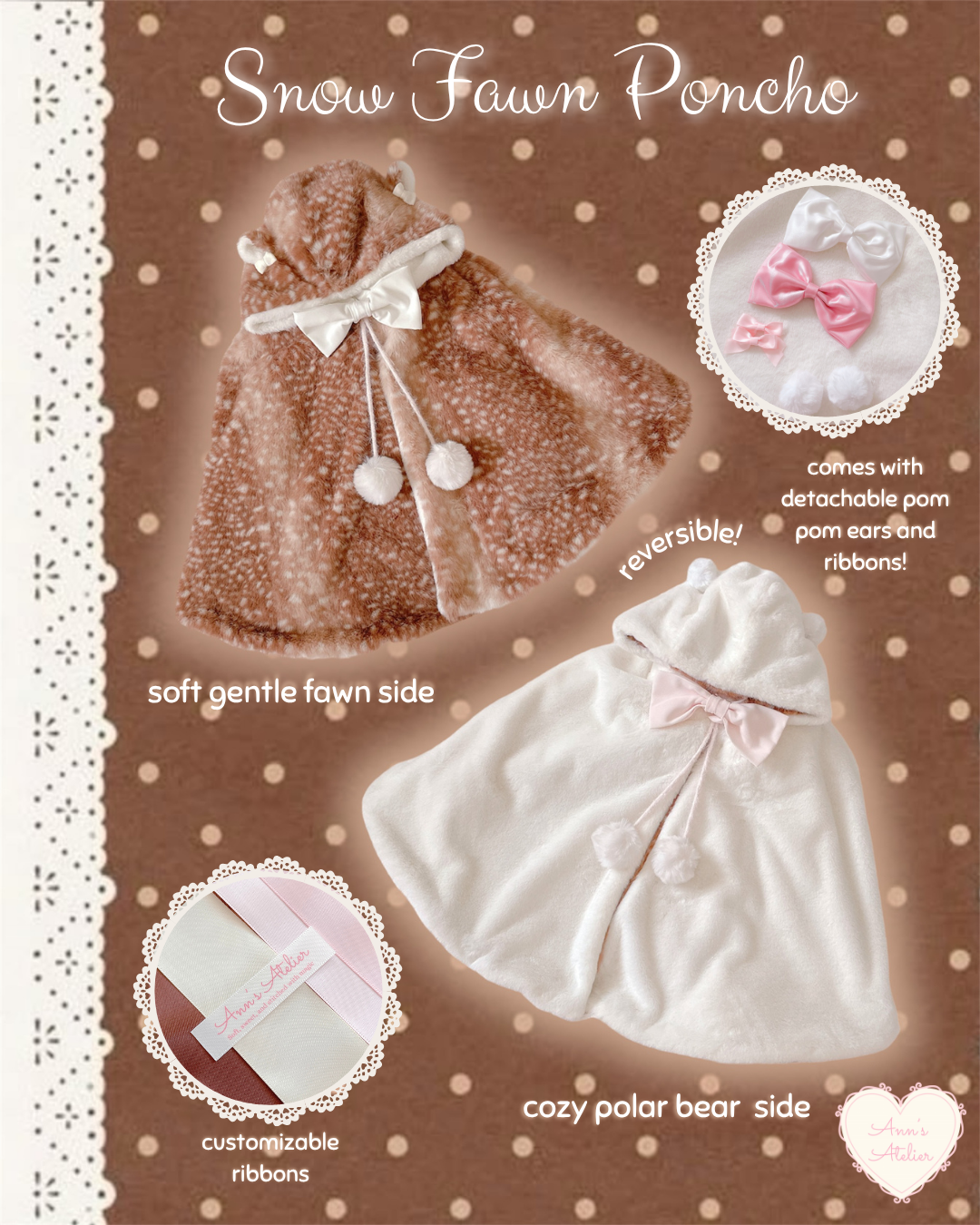 Snow Fawn Poncho (Pre-Orders)
